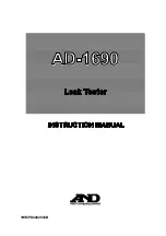 A&D AD-1690 Instruction Manual preview