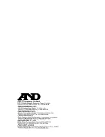 Preview for 96 page of A&D AD-4323 Instruction Manual