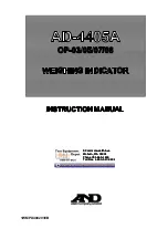 Preview for 1 page of A&D AD-4405A Instruction Manual