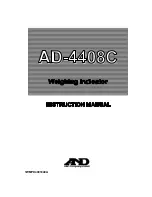 Предварительный просмотр 1 страницы A&D AD-4408C Instruction Manual