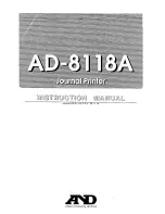 Preview for 1 page of A&D AD-8118A Instruction Manual