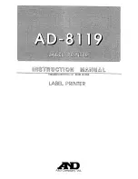 Preview for 1 page of A&D AD-8119 Instruction Manual