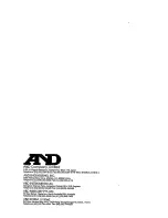 Preview for 40 page of A&D AD-8119 Instruction Manual