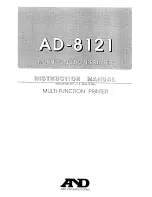 Preview for 1 page of A&D AD-8121 Instruction Manual