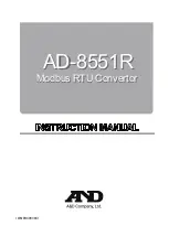 Preview for 1 page of A&D AD-8551R Instruction Manual