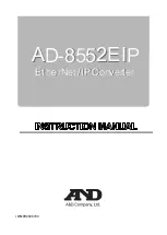 Preview for 1 page of A&D AD-8552EIP Instruction Manual