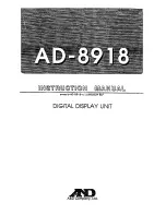 Preview for 1 page of A&D AD-8918 Instruction Manual