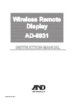 A&D AD-8931 Instruction Manual preview