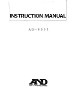 A&D AD-8951 Instruction Manual preview