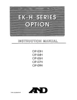 A&D EK-03H Instruction Manual preview