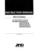 A&D EW-3000A Instruction Manual предпросмотр