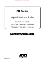 Предварительный просмотр 1 страницы A&D FG Series Instruction Manual