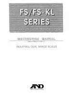 A&D FS-15KA Instruction Manual preview