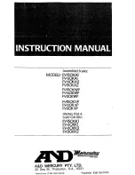 Предварительный просмотр 1 страницы A&D FV-60KWP Instruction Manual