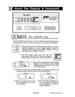 Preview for 11 page of A&D FW-100KA1 Instruction Manual