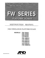 A&D FW-31KA2 Instruction Manual preview