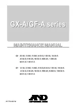 Предварительный просмотр 1 страницы A&D GF-A Series Maintenance Manual