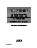 A&D GX-1000 Instruction Manual preview