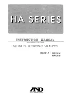 A&D HA-120M Instruction Manual preview