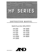 A&D HF-200 Instruction Manual preview