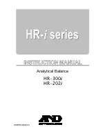 Preview for 1 page of A&D HR-202i Instruction Manual