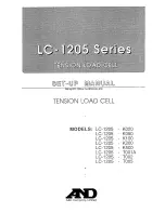 Предварительный просмотр 1 страницы A&D LC-1205-K020 Setup Manual