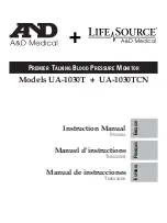 A&D Life Source UA-1030TCN Instruction Manual preview