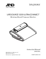 Предварительный просмотр 1 страницы A&D LIFESOURCE 1200 ULTRACONNECT Instruction Manual