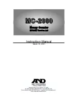 Предварительный просмотр 1 страницы A&D MC-2000 Instruction Manual