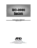 A&D MC-2000 Instruction Manual предпросмотр