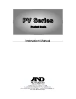 A&D PV-60 Instruction Manual preview