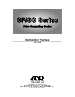 Предварительный просмотр 1 страницы A&D SF-6KA Instruction Manual