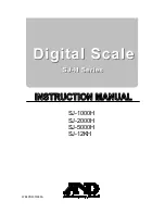 A&D SJ-1000H Instruction Manual предпросмотр