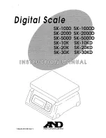 A&D SK-2000K Instruction Manual preview