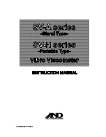 A&D SV-1A Instruction Manual preview