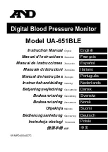 Предварительный просмотр 1 страницы A&D UA-651BLE Instruction Manual