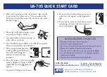 A&D UA-705 Quick Start Card preview