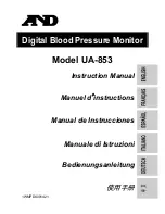 Preview for 1 page of A&D UA-853 Instruction Manual