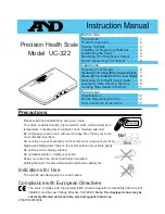 A&D UC-322 Instruction Manual preview