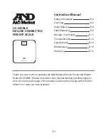 A&D UC-350BLE Instruction Manual preview