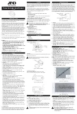 A&D UP-200 User Manual preview