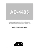 Preview for 1 page of A&D Weighing Indicator AD-4405 Instruction Manual