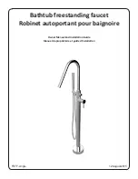 Preview for 1 page of A&E Bath and Shower Bathtub freestanding faucet Owner'S Manual And Installation Manual