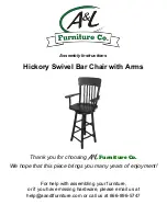 A&L Furniture Hickory Swivel Bar Chair with Arms Assembly Instructions preview