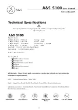 Preview for 5 page of A&S S100 User Manual