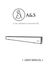 Preview for 1 page of A&S Studio Bar 200 User Manual