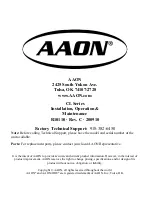 Preview for 60 page of AAON CL SERIES Installation Operation & Maintenance