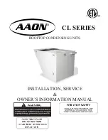 Preview for 1 page of AAON CL SERIES Installation, Service And User Manual