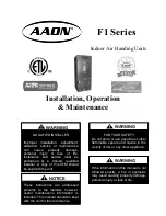 Предварительный просмотр 1 страницы AAON F1-060 Installation, Operation & Maintenance Manual