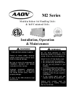 AAON M2 Series Installation Operation & Maintenance предпросмотр